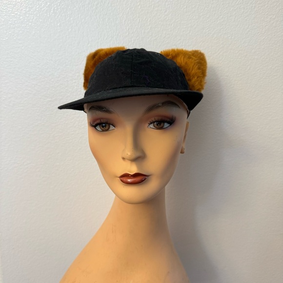 Vintage Arlin handmade Baseball Cap Cute with Fox Ears Unisex  Camping Cap - Picture 2 of 11